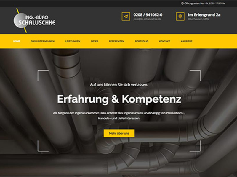 Web-Design Ingenieurbüro Schaluschke